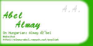 abel almay business card